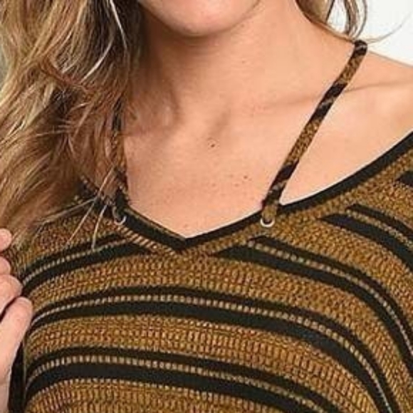 UNIQUE Stripe Knit Loose Fit Blouse Top ~ Free Shipping Back in stock! 5 ⭐️ - Picture 4 of 9